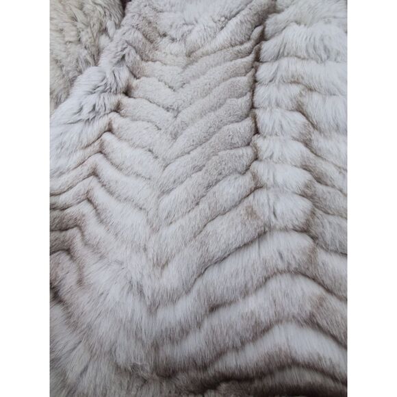 Vintage Chevron Cut Blue Fox Coat -Small - Picture 12 of 12